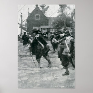 Ankomsten av Stuyvesant i New Amsterdam Poster