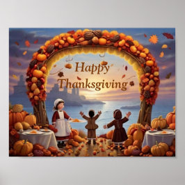 Ankomsten av Thaksgiving Poster