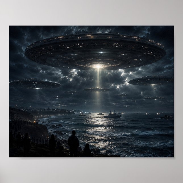 Ankomsten ovanför oceanen poster (Framsidan)