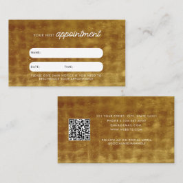 Ankomstkort för företagsklient QR-kod Guld Visitkort