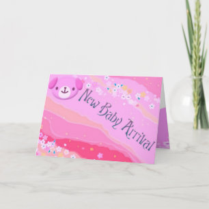 Ankomstkort för nyfödd bebis meddelande