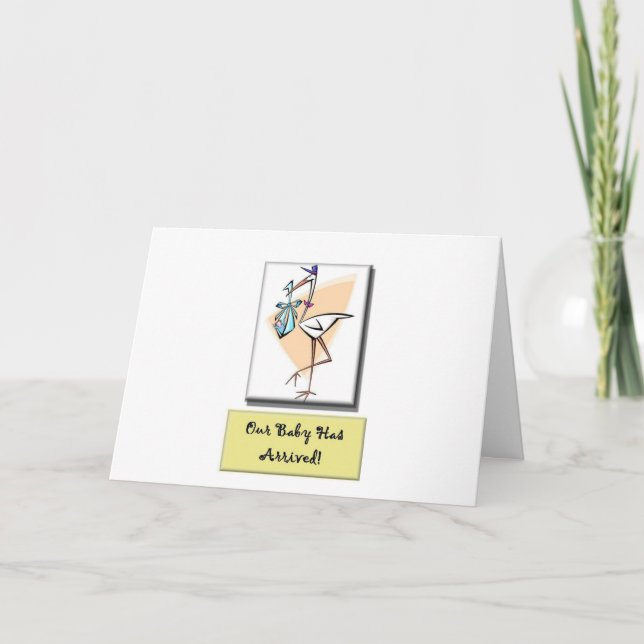 Ankomstkort för nyfödd bebis meddelande (Framsida)