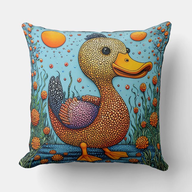 🦆 Ankor Blommig Kuddcover Natur Hemdekor 🌸✨ Kudde (Framsida)