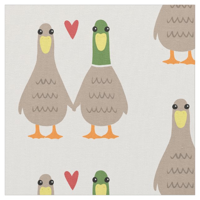 ANKOR i KÄRLEK | Cute Ankor par med hjärta Tyg (Närbild)