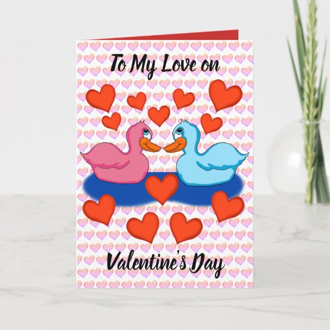 Ankor i Kärlek Valentines day-kortet Helgkort (Framsida)