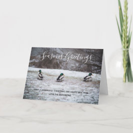 Ankor i Snö under vinterjulfotopatens Personlig Helgkort