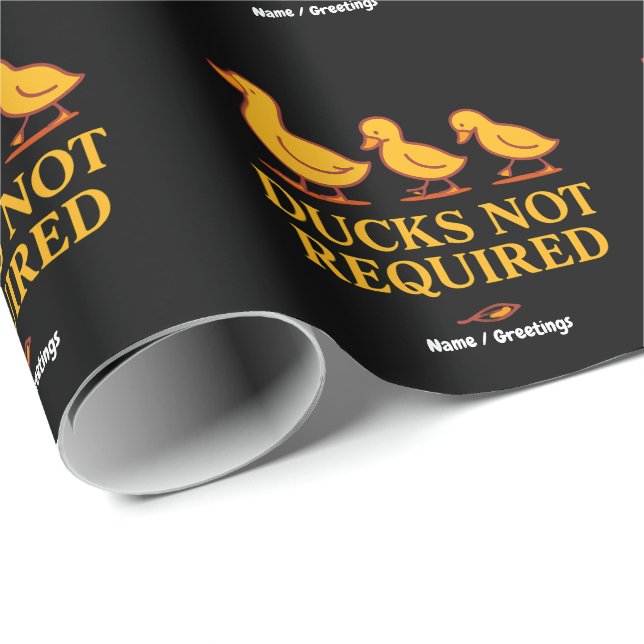 Ankor Krävs Inte | Rolig Minimalistisk Ankkonst  Presentpapper (Rullad Hörn)