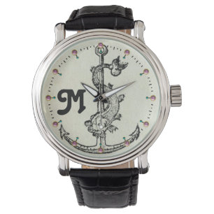 ANKOR MED FISK NAUTICAL MONOGRAM ARMBANDSUR