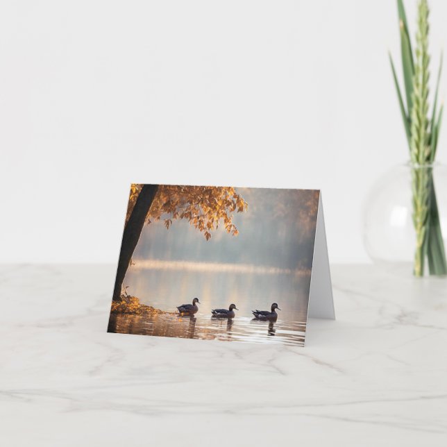 Ankor på hösten Sjö Anteckningskort (Framsida)