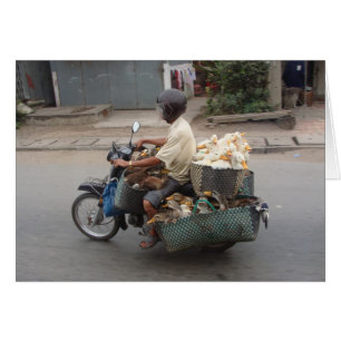 Ankor på motorbike-Vietnam Hälsningskort