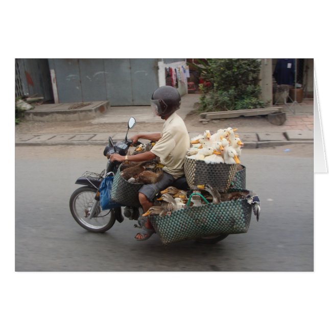 Ankor på motorbike-Vietnam Hälsningskort (Framsidan Horizontal)