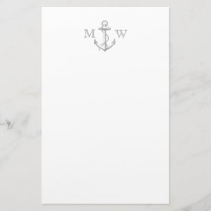 Ankra den nautiska monogramen brevpapper
