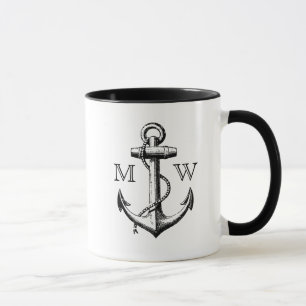 Ankra den nautiska monogramen mugg