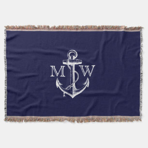 Ankra den nautiska monogramen mysfilt