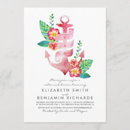 Ankra den nautiska tropiska repetition middag för inbjudningar