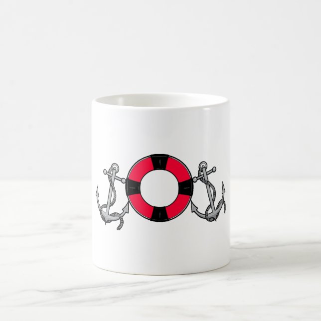 Ankra den röda livringen kaffemugg (Center)