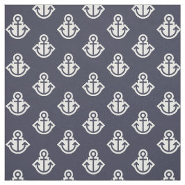 Ankra mönstertyg i marin och vit tyg