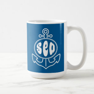 Ankra och havet kaffemugg