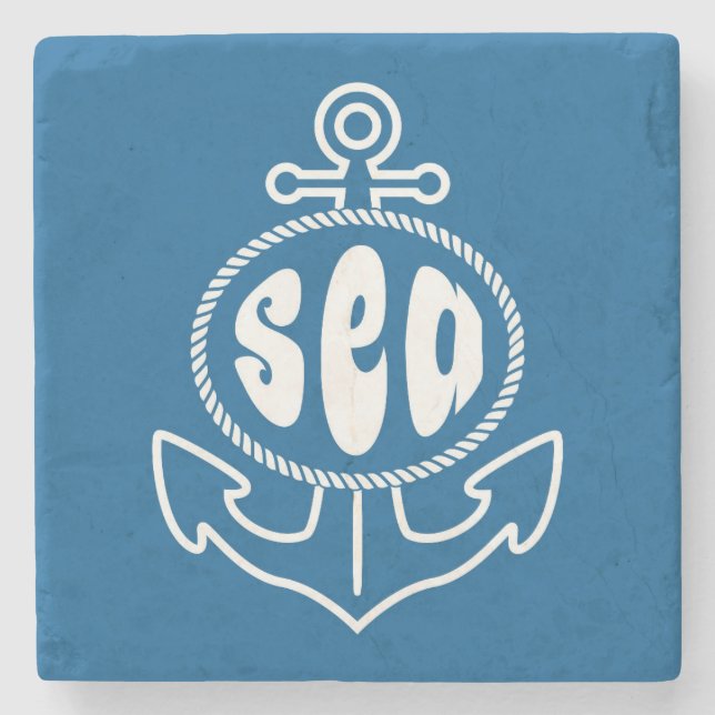 Ankra och havet underlägg sten (Framsidan)