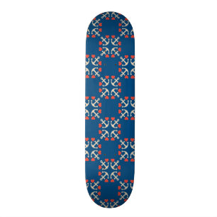 Ankra och hjärtamönster skateboard bräda 19,5 cm