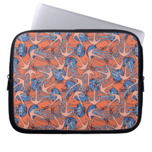 Ankra och manetmönster laptop sleeve