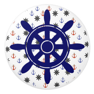 Ankra och rulla den nautiska Themed kabinett Knopp
