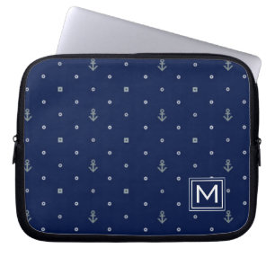 Ankra polka dots som mönster tillfogar ditt laptop fodral