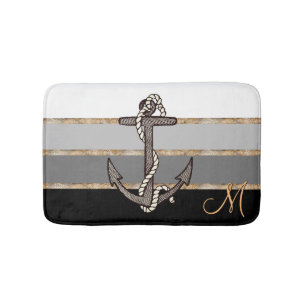 Ankra & Rope (den svart lutningen med monogramen) Badrumsmatta