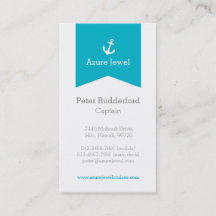 Ankra visitkorten för yachten för aquablåttvit