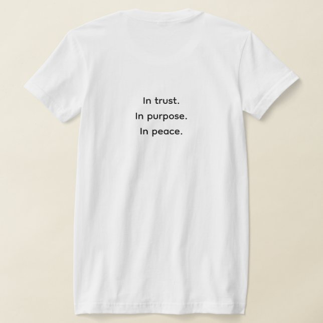 ANKRAD – Minimalistisk bekräftelse för healing gen T Shirt (Laydown Baksida)