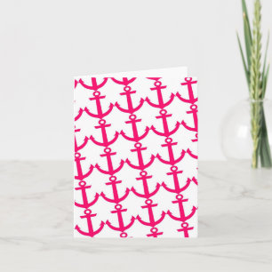 "Ankrar bort" rosa Notecard Kort