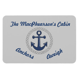 Ankrar den Aweigh gråa Magnet