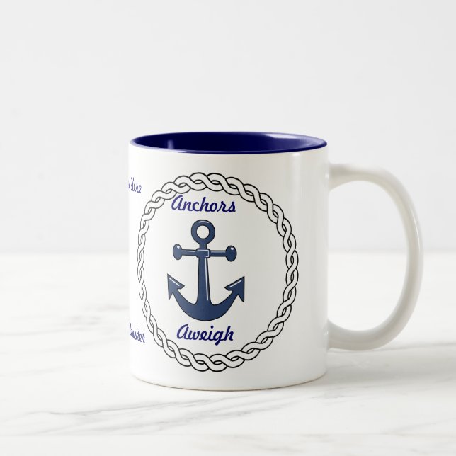 Ankrar den Aweigh personlig mugg (Höger)