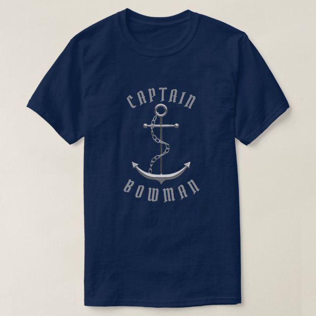 Ankrar känt nautiskt för kapten det kända fartyget t shirt (Design framsida)