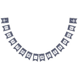 Ankrar randiga Preppy för beställnings- marin Vimplar