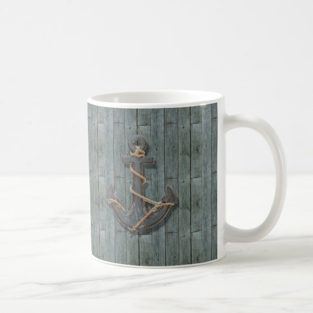 Ankrar Wood nautiskt för lantlig Kaffemugg (Höger)