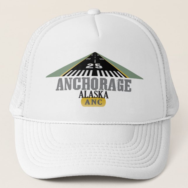 Ankring Alaska - flygplatslandningsbana Truckerkeps (Framsida)