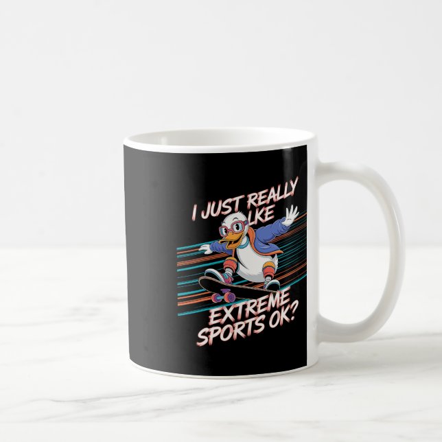 Ankskidåkning Extremsport Aktiv livsstil Kaffemugg (Höger)