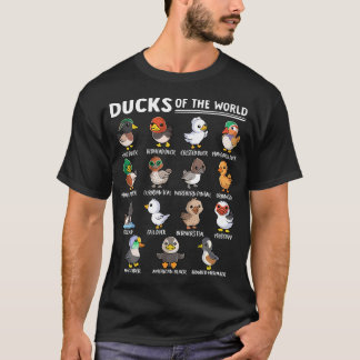 Anktyper Söt Gås Djur Utbildande Ankor Av T Shirt