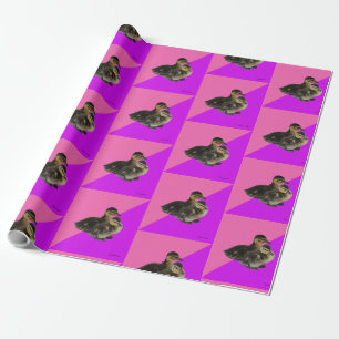 Ankungar på rosa hallon och lila sorbet presentpapper
