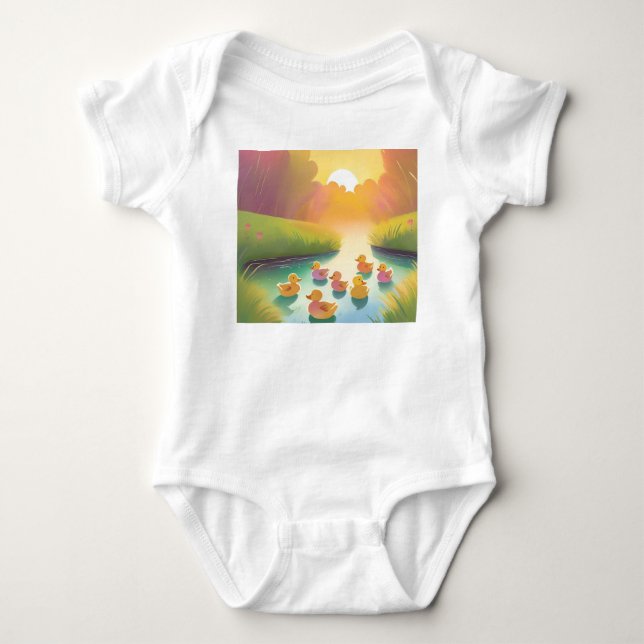 Ankungar som njuter av dammen t shirt (Framsida)