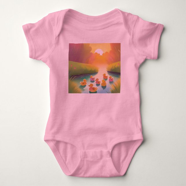 Ankungar som njuter av en damm t shirt (Framsida)