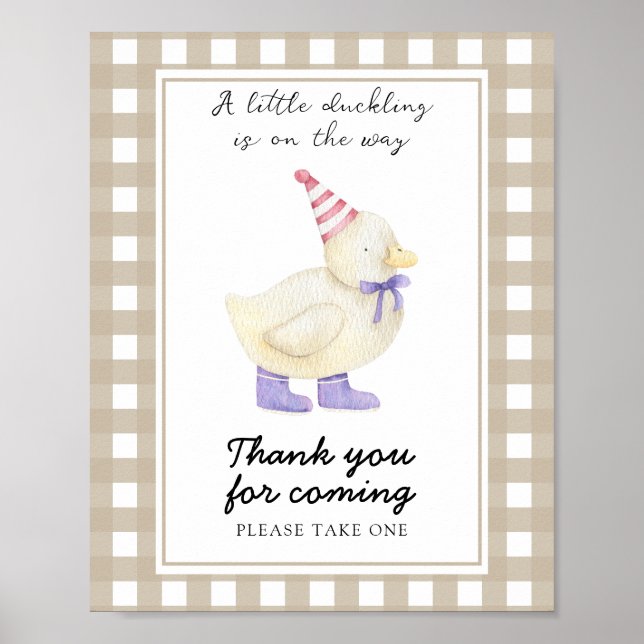 Ankunge baby shower - Tack för att du kom Poster (Framsidan)