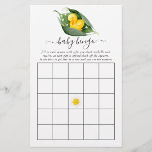 Ankunge Liljekonvalj Bebis Baby Shower Bingo