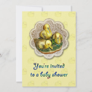 Ankungefigur Baby Shower-inbjudan Inbjudningar