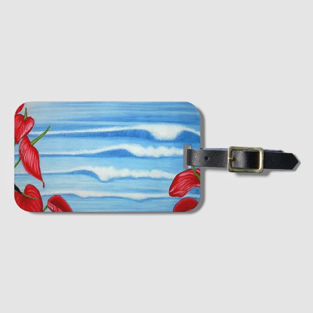 Ankvurum Ocean Watercolor Design Bagagebricka (Framsida horisontal)