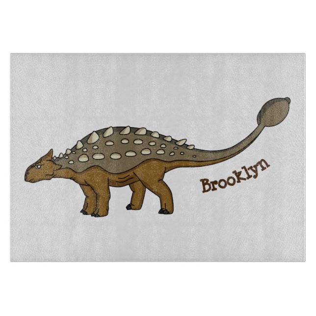 Ankylosaurus bepansrade dinosauriillustration (Framsidan)