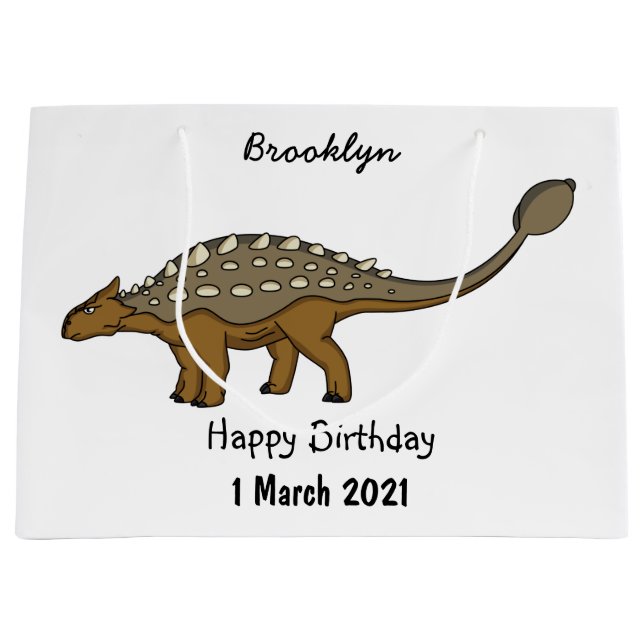 Ankylosaurus bepansrade dinosauriillustration (Framsidan)