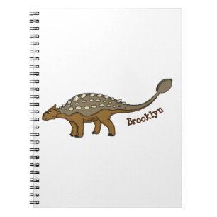 Ankylosaurus bepansrade dinosauriillustration anteckningsbok