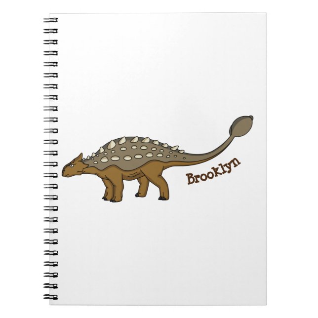Ankylosaurus bepansrade dinosauriillustration anteckningsbok (Framsidan)